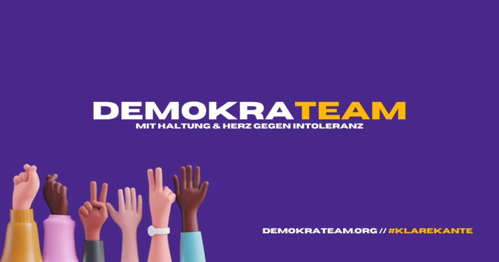 Illustration diverser Hände, Solidarität gegen Intoleranz.
