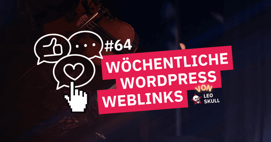 Wöchentliche WordPress Weblinks Ankündigung.